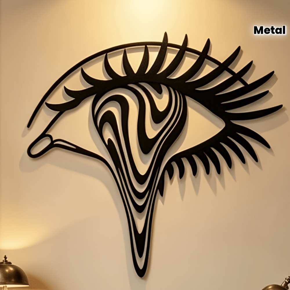 Home Decor - CIFBUY Iron Wall Art Psychedelic Eye