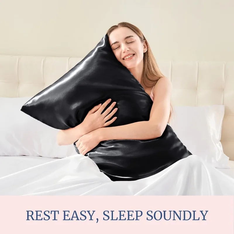 1/2pcs Multi-size Satin Pillow - огляд і ціна Satin Silk Pillowcase Hair Skin