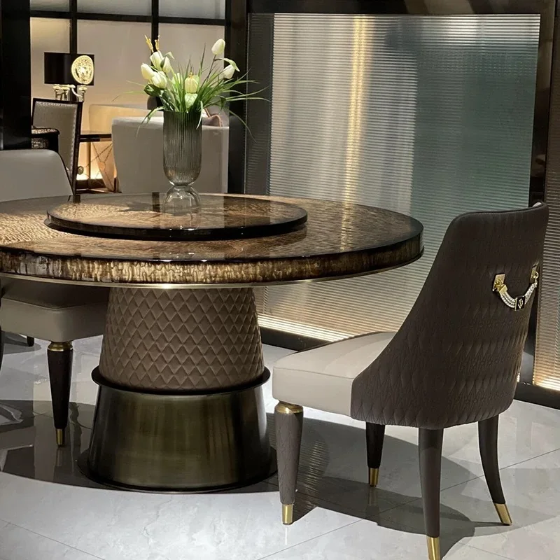 light luxury round dining tabl - огляд і ціна Lighting