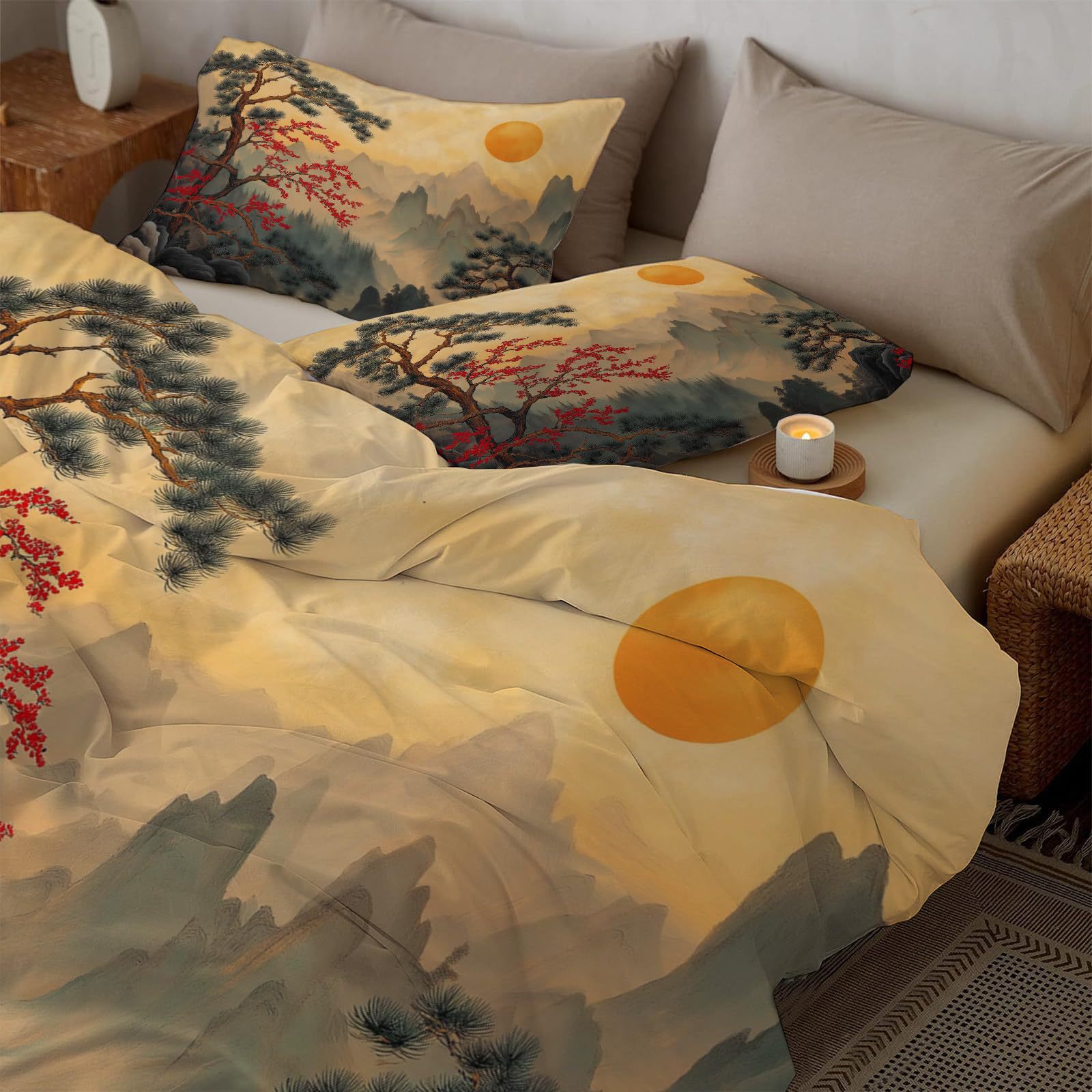 Japanese Style Waves Queen Duv - огляд і ціна Duvet Cover Sets With Zipper
