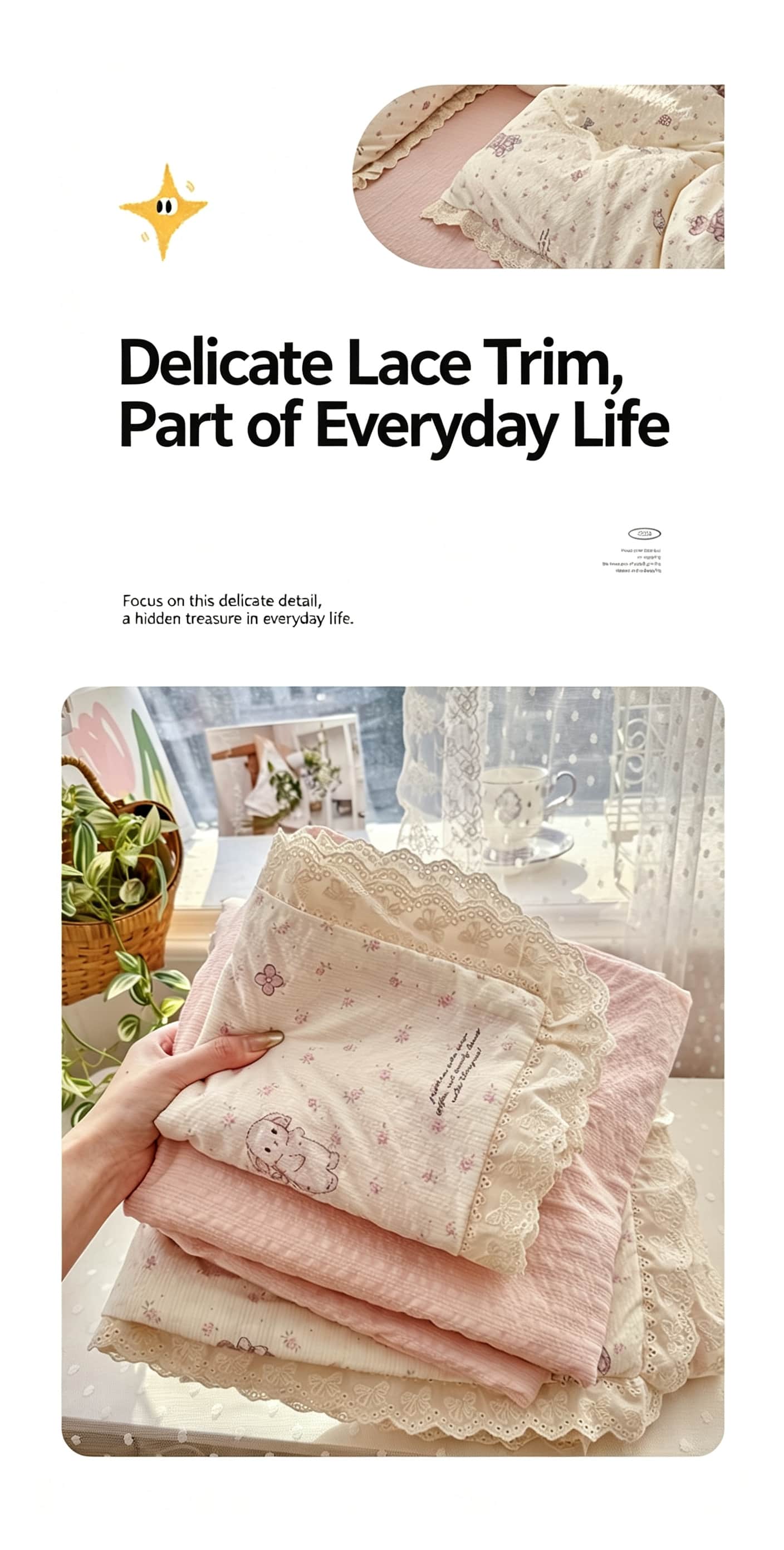 Ruffle Lace Floral Bedding Set - огляд і ціна Aesthetic Floral Duvet Cover