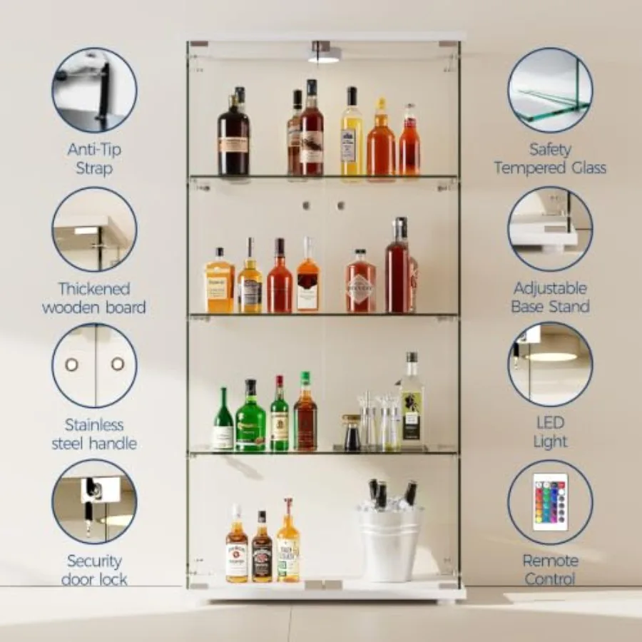 Tempered Glass Display Cabinet - огляд і ціна Lighting