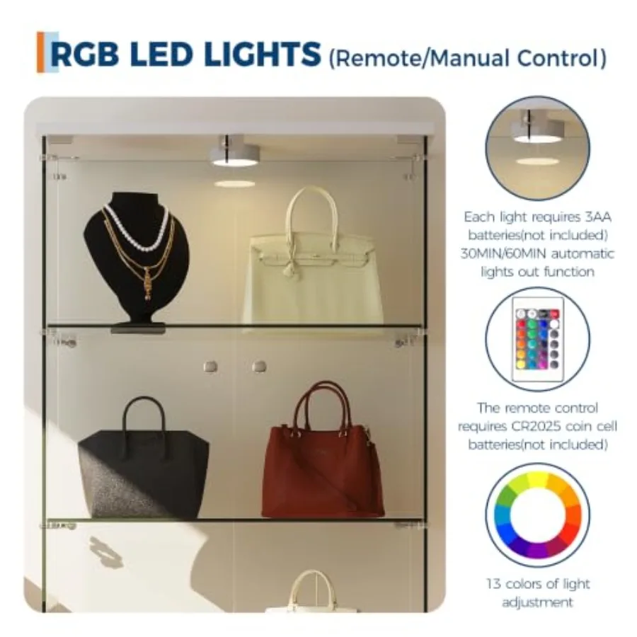 Tempered Glass Display Cabinet - огляд і ціна Lighting