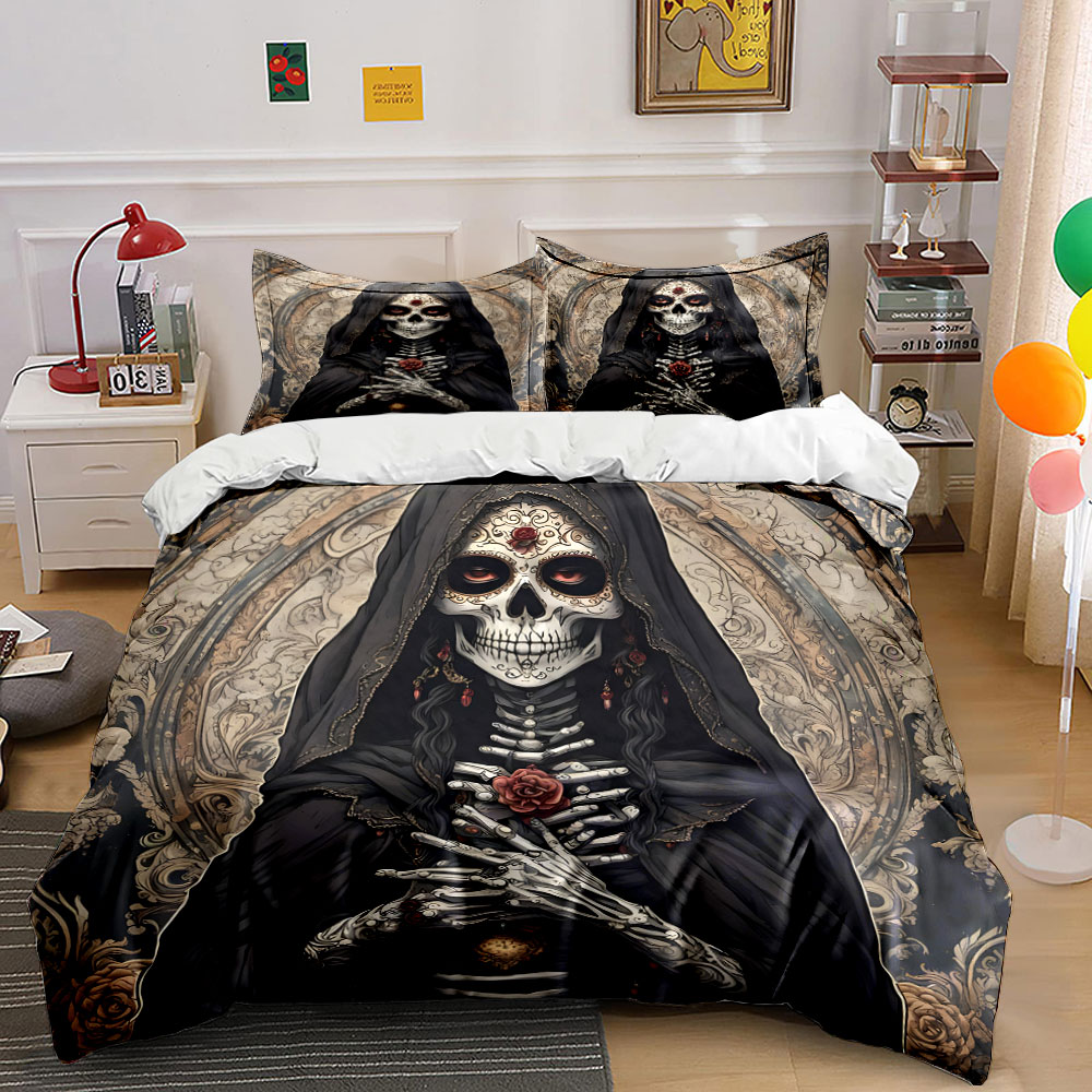 Dark Death Saint and Rose Patt - огляд і ціна Duvet Cover Sets With Zipper